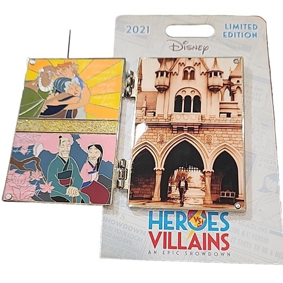 Disney Trading Pin 147309 Hercules Mulan Heroes vs Villains Event Hinged LE 1000 - Picture 1 of 7